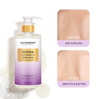 Rétinol Aloe Vera OEM Marque privée Hydratante Fabricants personnalisés Gel douche pour le corps éclaircissant pour la peau Fournisseur de Gel douche