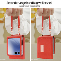 VIETAO Étui portefeuille de luxe en cuir PU pour fille avec lanière de poignet antichoc et support de téléphone pour Galaxy Z Flip 7/6/5/4/3