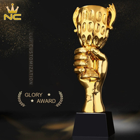 Vente en gros Star Premier Soccer Football Métal Champions Award Golf Musique Coupe Résine League Trophy Cup