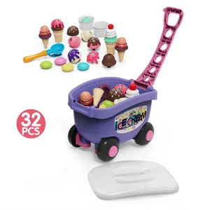 ITTL plastique 32 pièces enfants jeu de rôle cuisine Dessert voiture 2 en 1 jouets de simulation