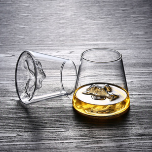 Tazza da tè a doppio strato a forma <span class=keywords><strong>di</strong></span> montagna, senza coperchio, senza manico, moderna e minimalista, per colazione, latte, succo, vino, uso domestico - Product Image 3