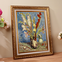 Peintures de paysages et de fleurs de Van Gogh, impression haute définition, art mural suspendu, cadre en bois, toile de luxe, décoration de la maison, mariage