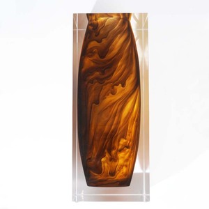 Jarrón artístico de cristal acrílico ámbar, decoración grande para mesa, para el hogar, regalo de inauguración de casa - Product Image 5