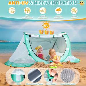 Tente de plage pop-up portable grande taille avec moustiquaire pour bébé – Essentiels d'été pour la plage - Product Image 2