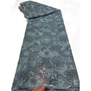 Telas Africanas <span class=keywords><strong>para</strong></span> Mujer, Hermosas y a la Moda 2026, Encaje <span class=keywords><strong>Guipur</strong></span> Bordado, Tela Nigeriana con Lentejuelas <span class=keywords><strong>para</strong></span> <span class=keywords><strong>Vestido</strong></span> de <span class=keywords><strong>Novia</strong></span> 7G26040702 - Product Image 1