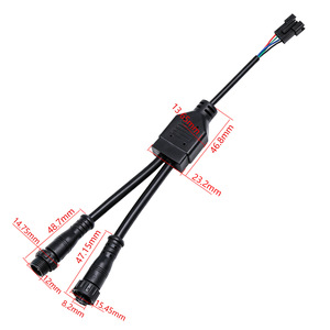 Guo Jinqiang Sm To M12 Waterproof <b>Cable</b> One To Two 2 12 Core <b>Outdoor</b> Led Lighting Ip67 Connector - Product Image 1