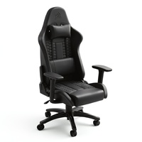 Silla ergonómica de cuero PU 4D de alta calidad para juegos, elevación giratoria de 180 grados, altura ajustable, silla de ordenador de oficina, masaje