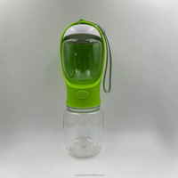 Vente directe d'usine, bouteille d'eau potable portable pour animaux de compagnie, imperméable, 350 ml, pour chien, chat, lapin, en plastique