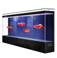 Nouvel aquarium carré moderne et minimaliste 2026 pour salon, grand aquarium domestique en verre ultra-blanc sur pied