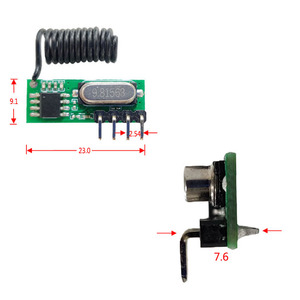 433MHz superheterodyne RF recebendo módulo longa distância pequeno volume 315MHz módulo baixo consumo de energia RX480RA