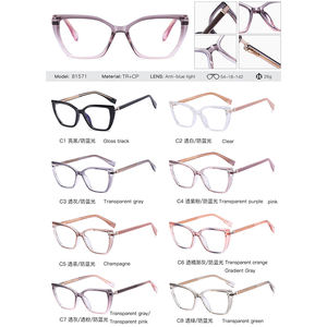 Monture de <span class=keywords><strong>lunettes</strong></span> MS 81571 pour femmes certifiée CE Prescription Blue Light Blocking Optical Colored Stylish Spectacle Frames - Product Image 6