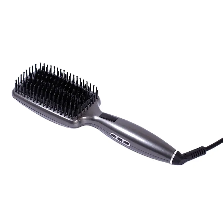 50W שיער יופי כלים חשמלי יון חם שיער ישר מברשת שטוח ברזל חשמלי מתגלגל שיער מברשות