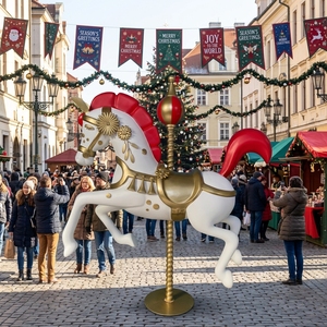 Scultura Professionale Standard di <span class=keywords><strong>Cavallo</strong></span> da Giostra in Fibra di Vetro, <span class=keywords><strong>Cavallo</strong></span> a Grandezza Naturale di Lusso per Decorazioni Natalizie nei Centri Commerciali - Product Image 6