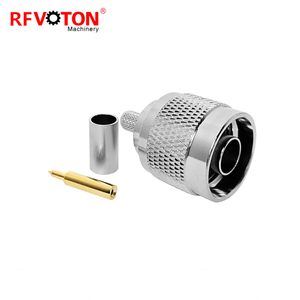 Nhà Máy Giá N nam cắm Macho uốn cho RG58 Cáp RF nối thẳng đồng thau RoHS trong kho - Product Image 1