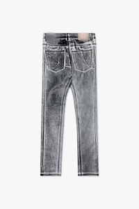 Jeans en denim pour homme de haute qualité, coupe skinny, marque AM Street, vintage, ciré, taille mi-haute, hiphop, respirant, streetwear, Y2K, OEM ODM - Product Image 5