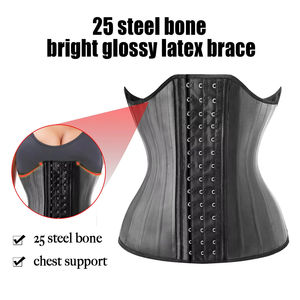 Plus Size Dames Schede Latex Tailletrainer 25 Stalen Bot Vrouwen Taille Cinchers Korset Lichaamsvorm Afslankriem - Product Image 3