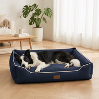 Canapé-lit pour animaux de compagnie en tissu Oxford imperméable, résistant aux rayures, en coton PP haute résilience, facile à nettoyer, base antidérapante, vente en gros OEM