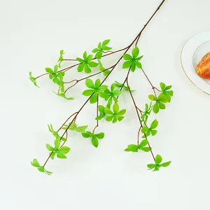 人工緑の植物新しい日本の鐘の枝マルチ花びらの花リビングルームのダイニングテーブルの装飾のための緑の植物
