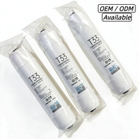 Cartouche de charbon actif T33 à connexion rapide de 10 pouces pour purificateur d'eau sous évier RO, emballage personnalisé disponible