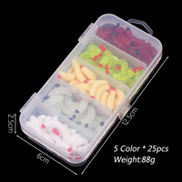 C 125 pièces en gros Topline Tackle Mini doux ver de farine mouche leurre de pêche pas cher petit réaliste truite ver leurre souple