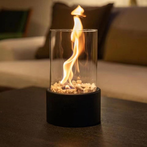 Cheminée au <span class=keywords><strong>bioéthanol</strong></span> sans conduit, moderne, en métal et verre, personnalisable, pour terrasse, balcon et usage intérieur – Vente en gros - Product Image 1