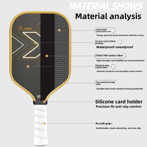 Nueva Pala de Pickleball de Titanio y Carbono 2026, Textura Esmerilada, Núcleo de Panel PP, Amortiguador que <span class=keywords><strong>Optimiza</strong></span> el Efecto de Giro del Balón - Product Image 3