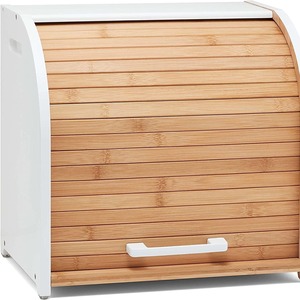 กล่องขนมปังไม้ไผ่ 38x25x36 ซม. สองชั้นพร้อมฝาปิด สำหรับเก็บขนมปังและของว่างในครัว - Product Image 1
