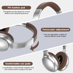 Retro Kim Loại Trên Tai & Over-Ear Tai Nghe Cho <span class=keywords><strong>Bluetooth</strong></span> Thể Thao Không Dây Điện Thoại Di Động Cuộc Gọi Và Chơi Game Tai Nghe Với Đầu Gắn - Product Image 4