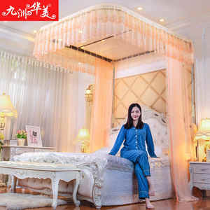 มุ้งกันยุงสำหรับเด็กหญิงและเด็กชาย, มุ้งกันยุงแฟชั่นใหม่เตียงลูกไม้ทรงตัวยูพับได้สองชั้นตัวแบ่งห้องของตกแต่งบ้าน - Product Image 6