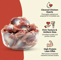 Cœurs de poulet congelés Halal IQF en gros, en vrac, pour l'exportation, produits carnés nettoyés, fournisseur de viande de poulet de chair