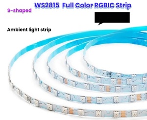 Bande lumineuse LED RGBIC WS2815 12V en forme de S, 5050, flexible, pleine couleur, intelligente, magique, à flux dynamique, programmable, adressable - Product Image 2