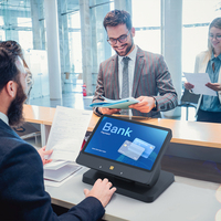 Tableta Android de Pago Fácil con Escaneo NFC y Código QR, Sistema de Caja Registradora POS Táctil Dinámico con Escáner de Huellas Dactilares y NFC
