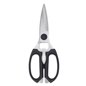 <b>Kitchen</b> <b>Scissors</b> Stainless Steel Black Straight Head For Home Meat Bone Cutting - Product Image 4