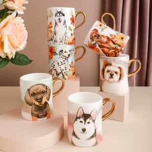 Drôle Mignon Animal Chien Maison Bureau <span class=keywords><strong>Porcelaine</strong></span> Thé Café Lait Tasse En Céramique Tasse de Petit Déjeuner - Product Image 1