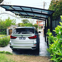 Abri de voiture/garage/abri de stationnement en polycarbonate traité thermiquement de haute qualité avec structure en aluminium