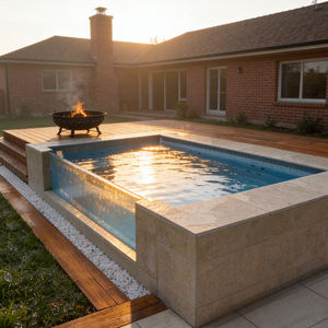 Piscine hors-sol en fibre de verre pour extérieur, profondeur 5 pieds, pour usage en piscine ou en bassin marin - Product Image 1