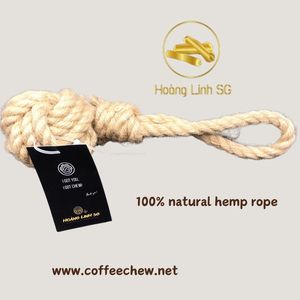 Jouet pour chien en corde de chanvre naturelle écologique pour la dentition, balle à mâcher interactive - Marque HOANG LINH SG de Lam Dong - Product Image 5