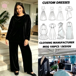 Ensemble deux pièces ample grande taille pour femme – Tenue décontractée pour le quotidien et les sorties, ensemble assorti deux pièces - Product Image 1