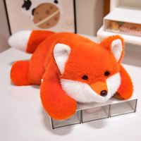 Peluche d'animal couché mignonne, jouet en peluche doux Panda roux, Renard, Capybara, Husky, Paresseux pour cadeau garçon et fille, décoration intérieure