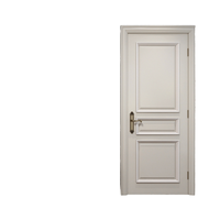 Porte intérieure en bois massif avec isolation phonique, polymère blanc, poignée de porte, butée de porte, kit complet de quincaillerie, pour chambre à coucher