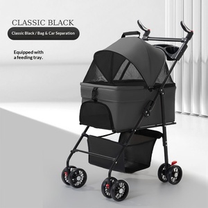 Poussette portable et pliable pour animaux de compagnie, chariot à pousser pour chiens et chats de petite et moyenne taille, Teddy, pour l'extérieur - Product Image 5