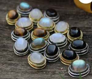 Perles en laiton et pierres précieuses colorées en gros pour la fabrication de bijoux, pièces de bijoux en pierre naturelle pour créer un design unique. - Product Image 1