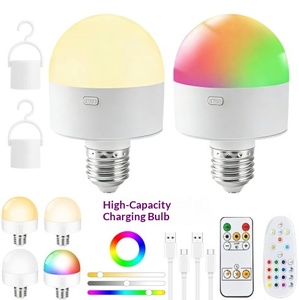 <span class=keywords><strong>Ampoule</strong></span> détachable sans fil à télécommande RGB avec trois couleurs + télécommande RGB, <span class=keywords><strong>ampoule</strong></span> de bureau <span class=keywords><strong>rechargeable</strong></span> alimentée par <span class=keywords><strong>batterie</strong></span> - Product Image 3