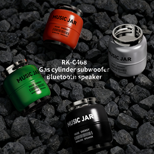 Portable Gas Cylinder Speaker, Mini Wireless <strong>Subwoofer</strong> with LED Light, Outdoor Camping Music Player - Product Image 1