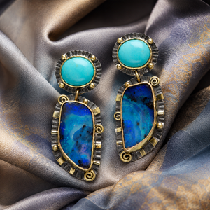 Orecchini a Goccia con Motivo Onde Blu Oceano per Donne, Orecchini Pendenti Creativi a Forma d'Onda, Gioielli Eleganti e alla Moda - Product Image 6