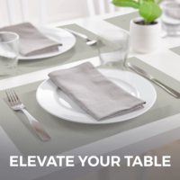 Ensemble de tapis de table en PVC antidérapant pour restaurant hôtel tapis de table en plastique tissé tapis de table assiette à dîner tapis de plat