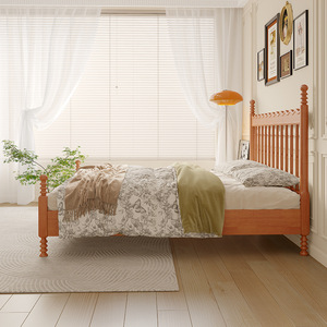 Solid Wood Windsor Bed 1.2M Single Platform Bed For Small Apartments Bedroom Furniture <b>Pine</b> Wood Style - Product Image 3