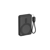 Batterie externe magnétique sans fil 10000mAh, charge rapide PD 22.5W, affichage LED numérique, support intégré, cordon de charge, logo personnalisé