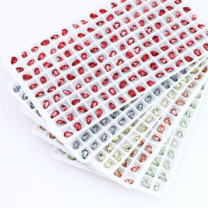 液滴型ダイヤモンド、透明ガラス、水ダイヤモンドの花の尖った底、複数の色とサイズ - Product Image 6