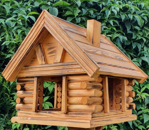 Güzel şık dekorasyon <span class=keywords><strong>Birdhouse</strong></span> ahşap katı büyük kuş besleyici kuş için açık Pet House - Product Image 1